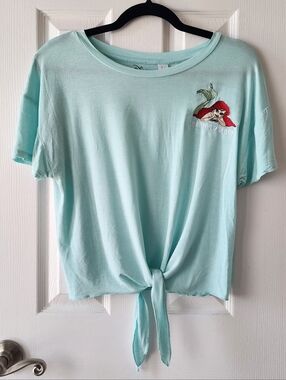Tie-Front Little Mermaid Graphic Tee